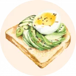 Tostada de aguacate con huevo poché, parte del brunch en Ca Na Marcè, Puerto de Alcudia, Mallorca